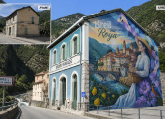 Breil-sur-Roya – L’ancienne douane renaît sous les couleurs d’une fresque monumentale, symbole de la renaissance de Piène-Basse